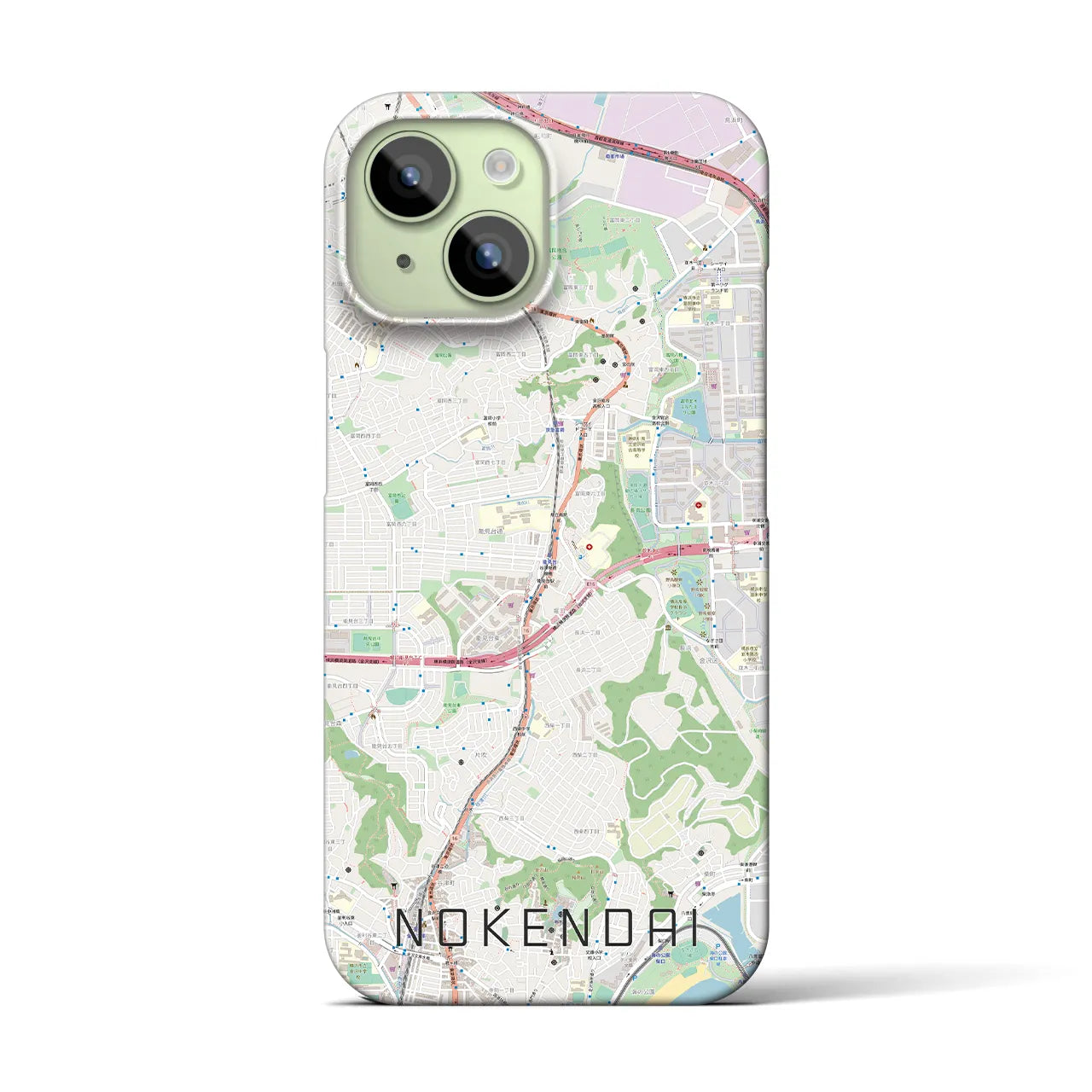 【能見台(神奈川県)】地図柄iPhoneケース(バックカバータイプ)