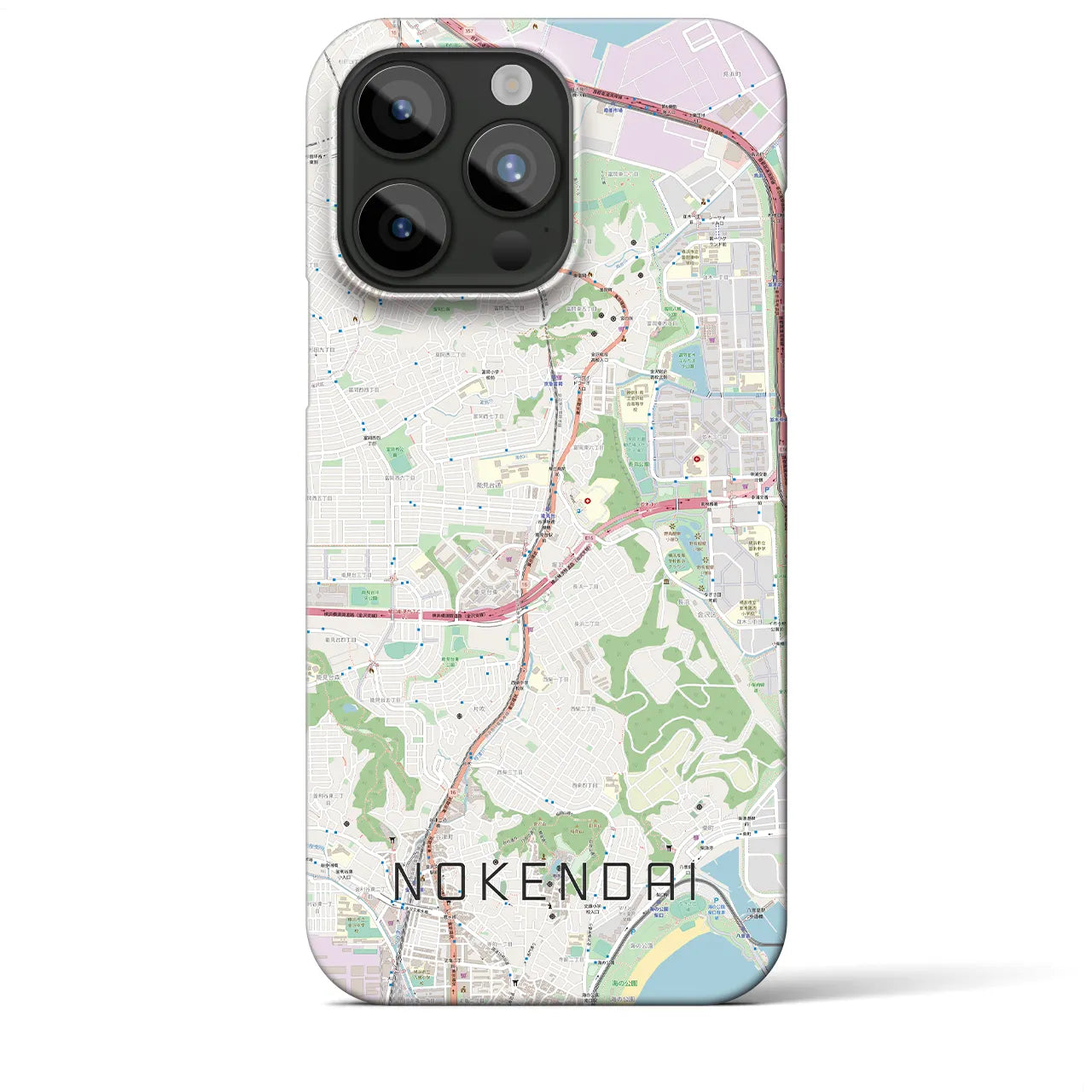【能見台(神奈川県)】地図柄iPhoneケース(バックカバータイプ)