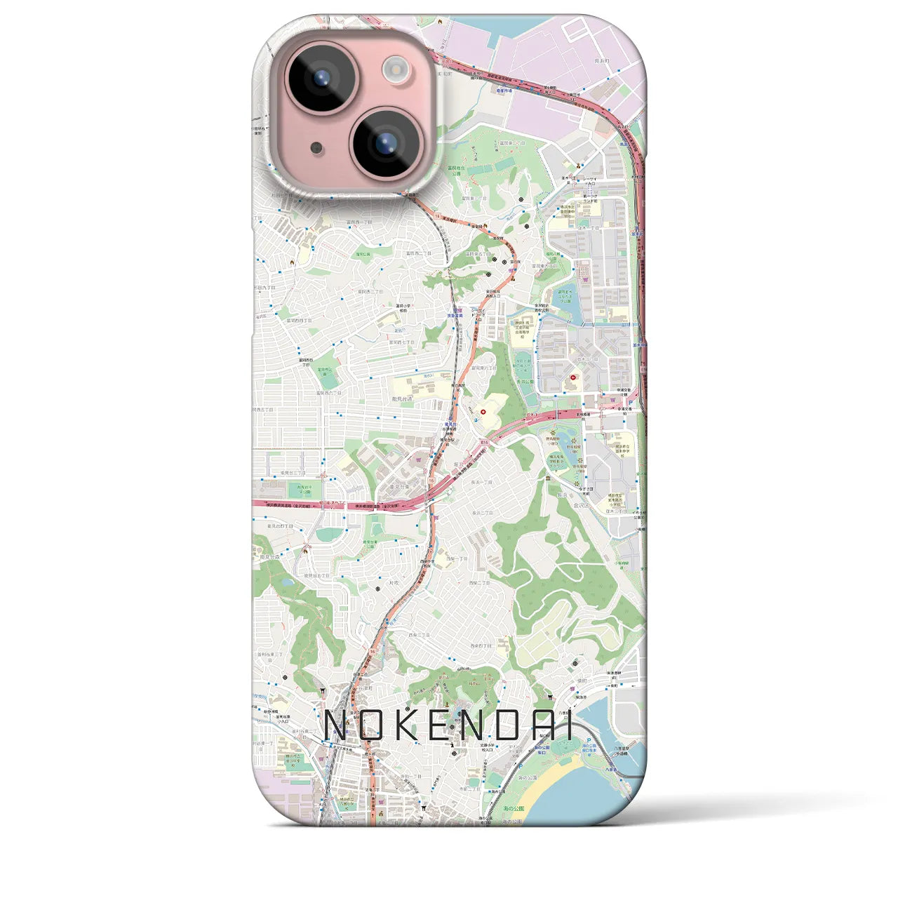 【能見台(神奈川県)】地図柄iPhoneケース(バックカバータイプ)
