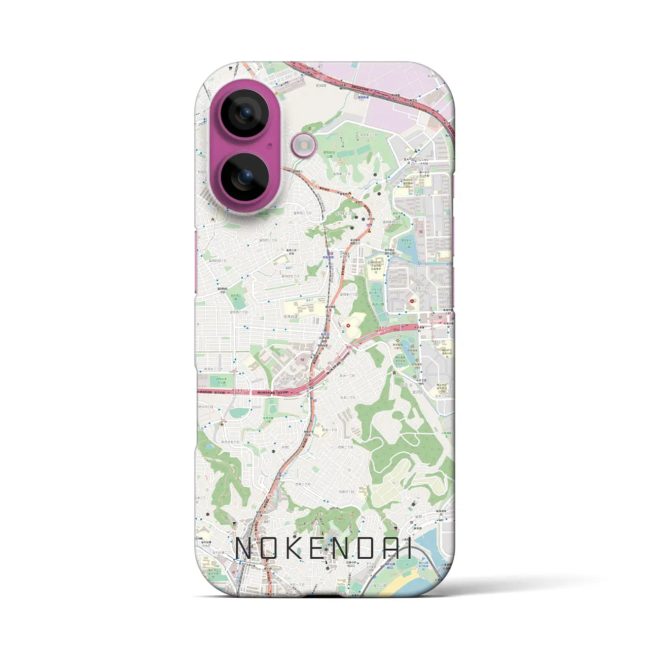 【能見台(神奈川県)】地図柄iPhoneケース(バックカバータイプ)