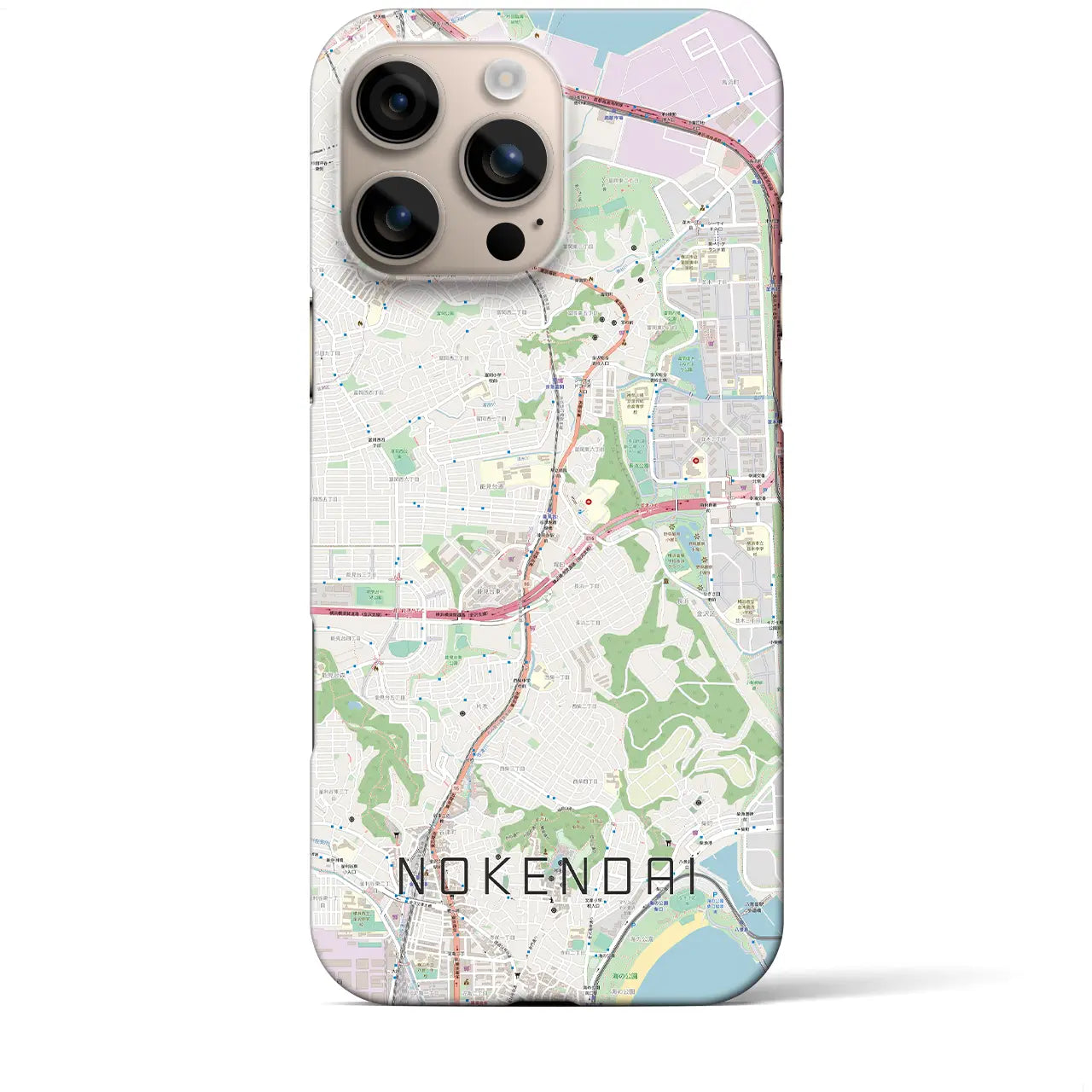 【能見台(神奈川県)】地図柄iPhoneケース(バックカバータイプ)