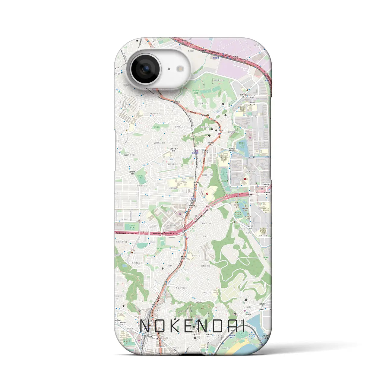 【能見台(神奈川県)】地図柄iPhoneケース(バックカバータイプ)