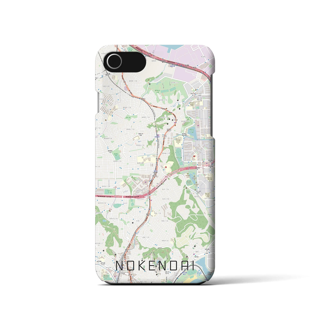 【能見台(神奈川県)】地図柄iPhoneケース(バックカバータイプ)