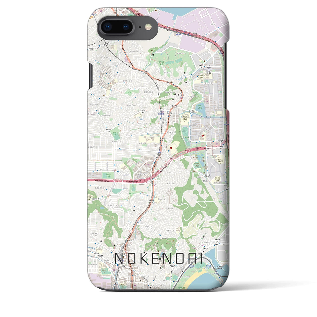 【能見台(神奈川県)】地図柄iPhoneケース(バックカバータイプ)