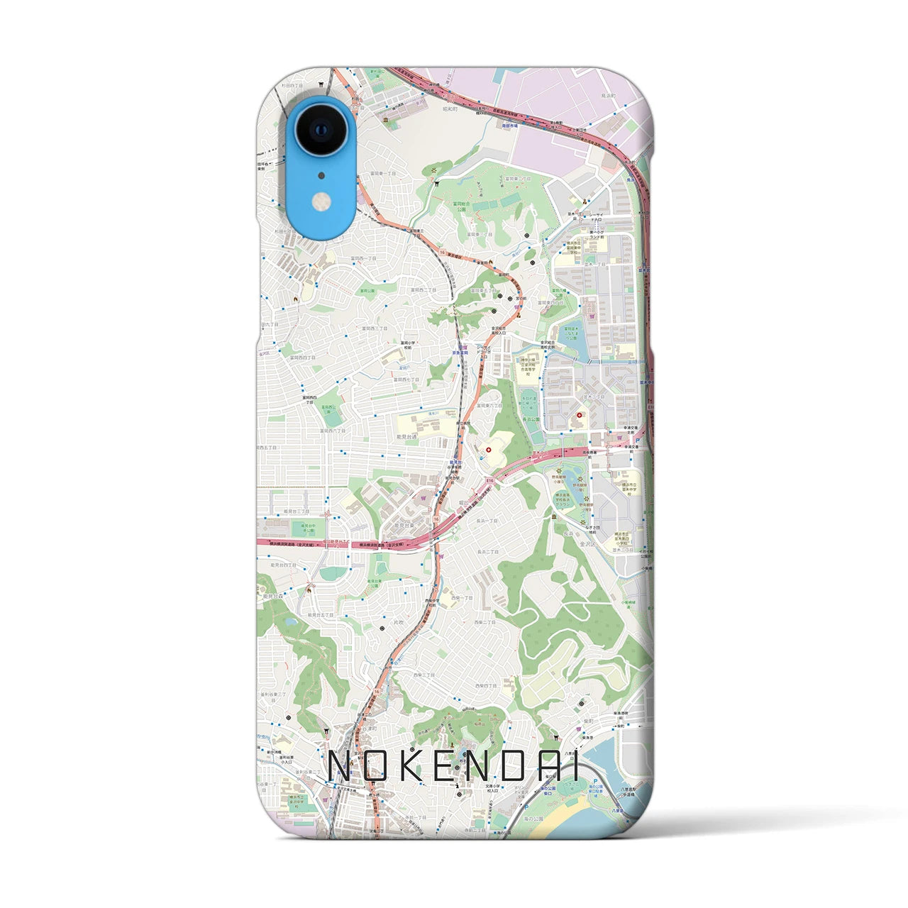 【能見台(神奈川県)】地図柄iPhoneケース(バックカバータイプ)