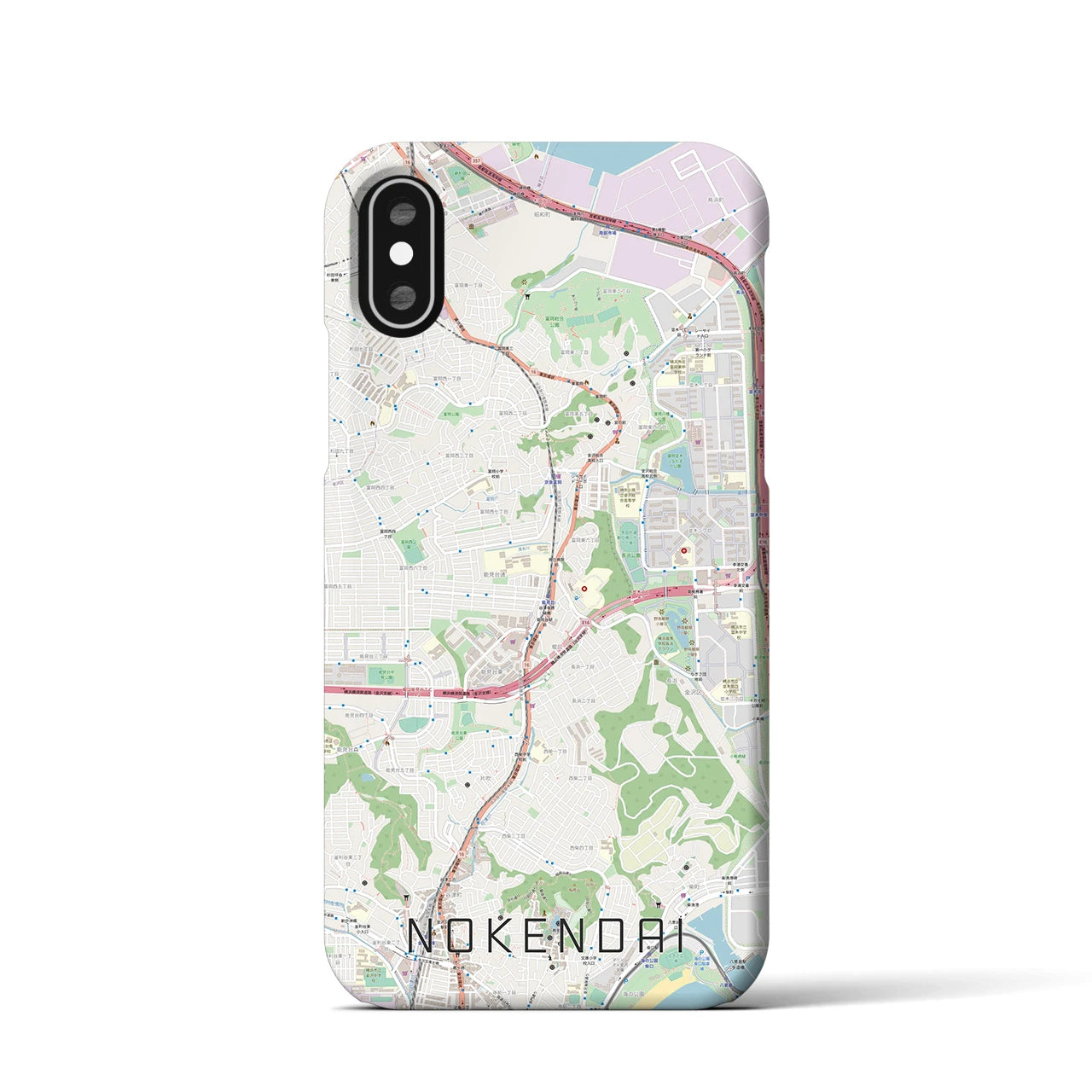 【能見台(神奈川県)】地図柄iPhoneケース(バックカバータイプ)