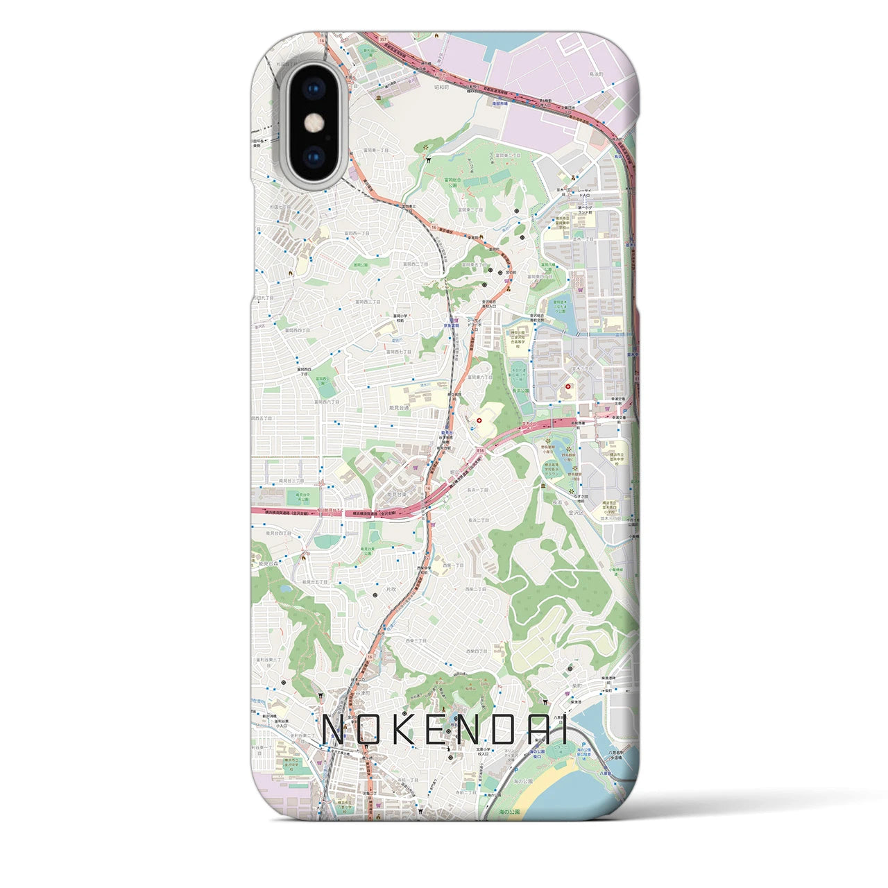 【能見台(神奈川県)】地図柄iPhoneケース(バックカバータイプ)