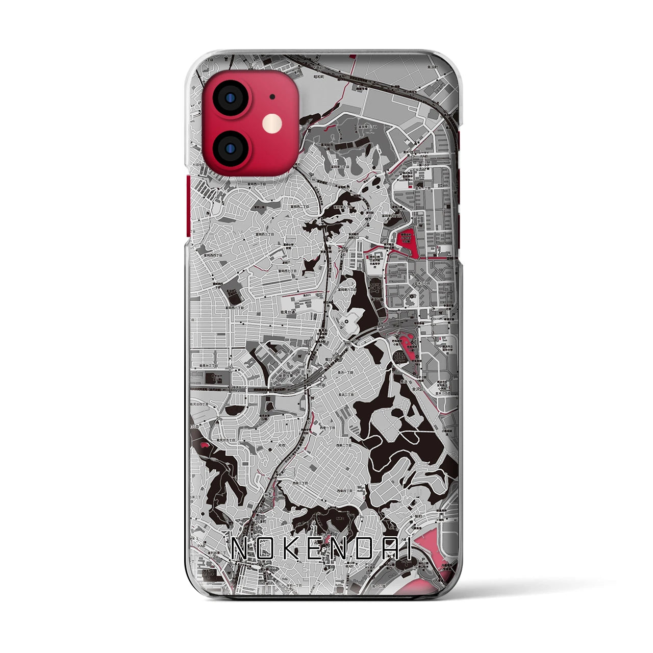 【能見台(神奈川県)】地図柄iPhoneケース(クリアタイプ)