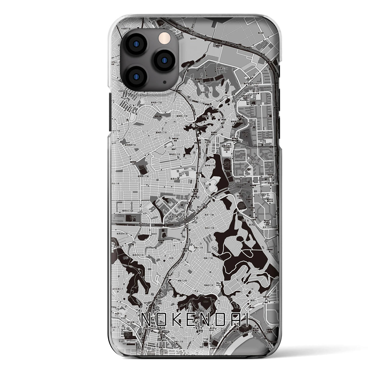【能見台(神奈川県)】地図柄iPhoneケース(クリアタイプ)