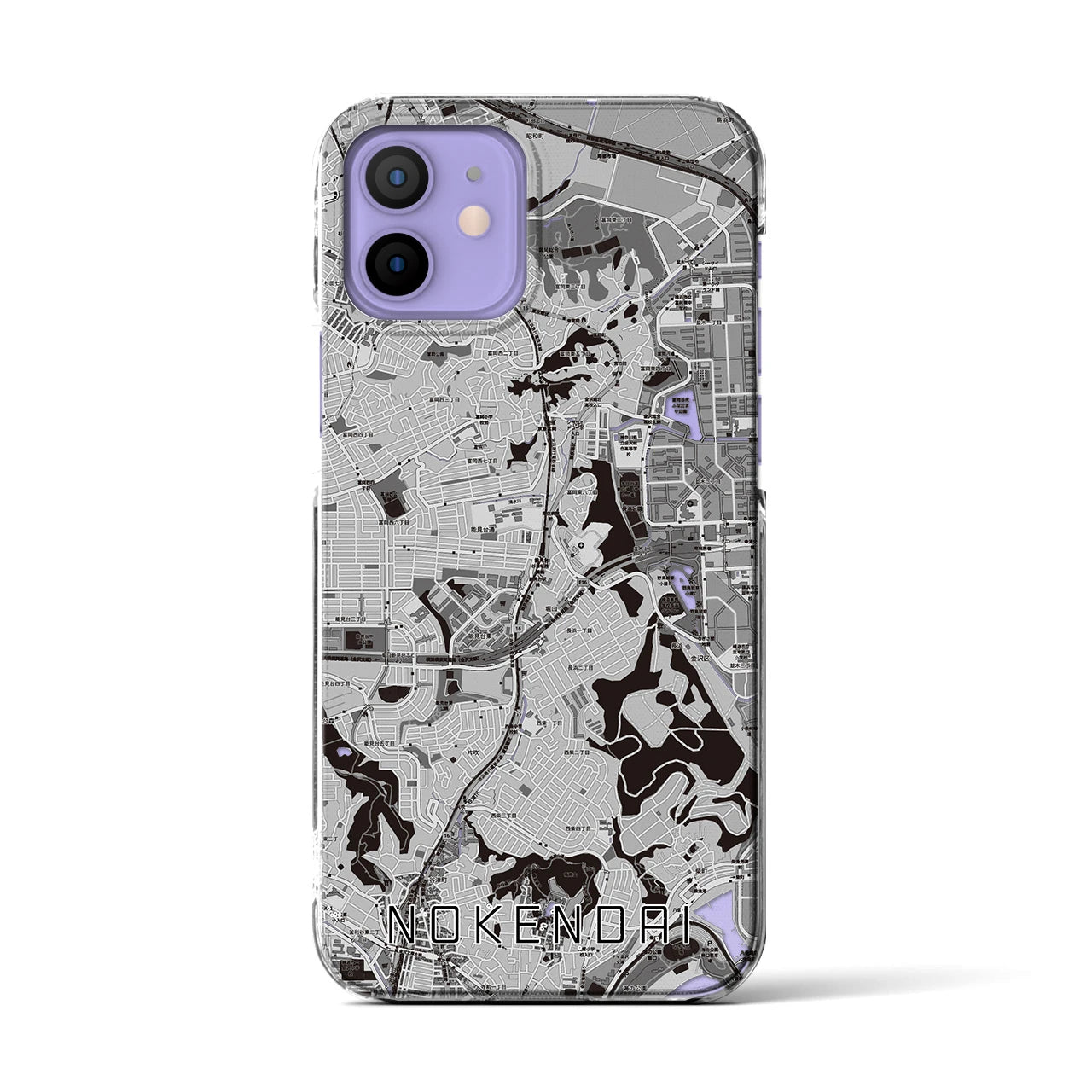 【能見台(神奈川県)】地図柄iPhoneケース(クリアタイプ)