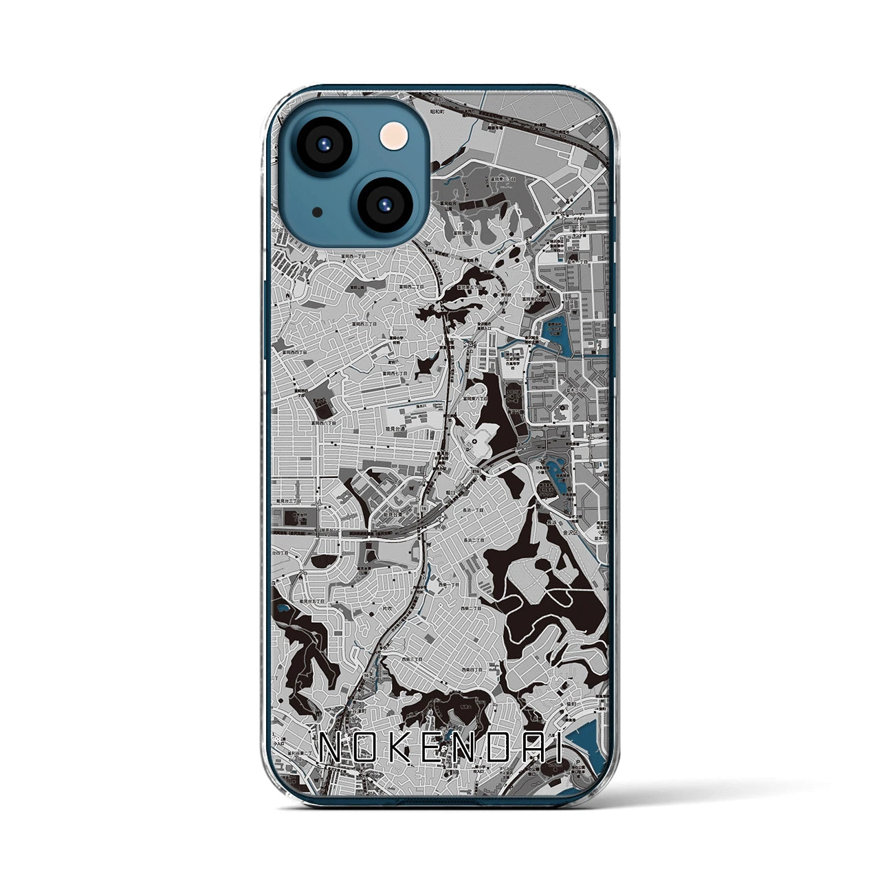 【能見台(神奈川県)】地図柄iPhoneケース(クリアタイプ)