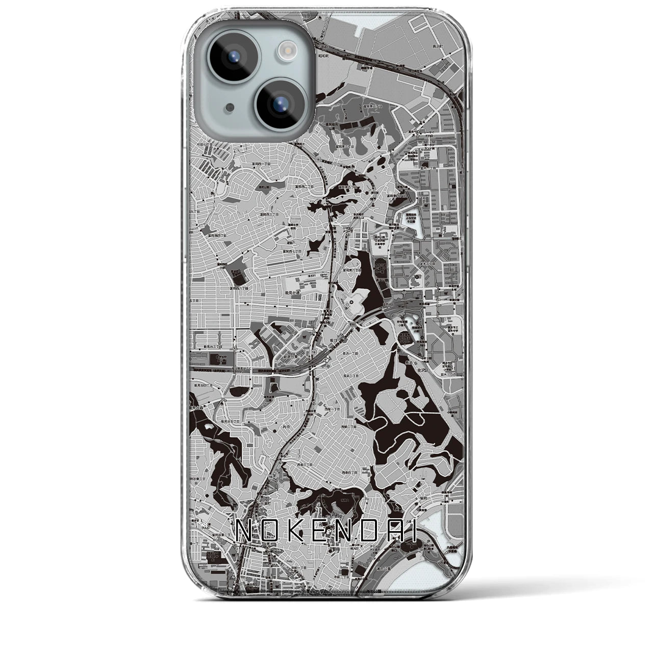【能見台(神奈川県)】地図柄iPhoneケース(クリアタイプ)