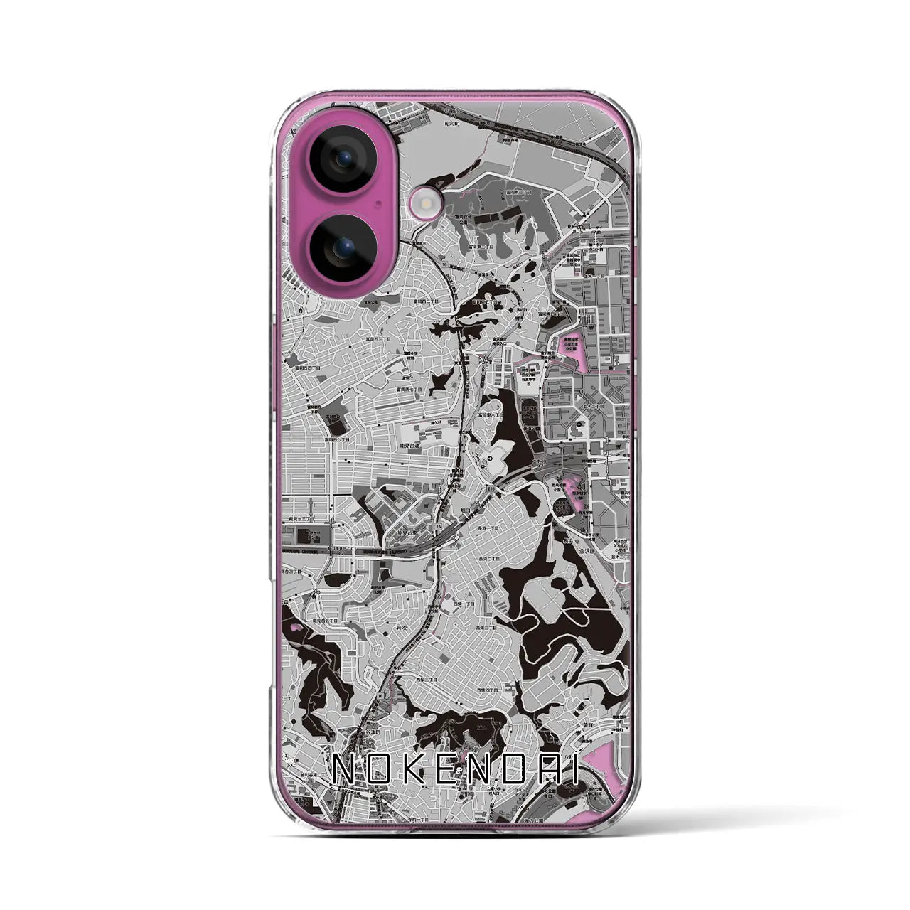 【能見台(神奈川県)】地図柄iPhoneケース(クリアタイプ)