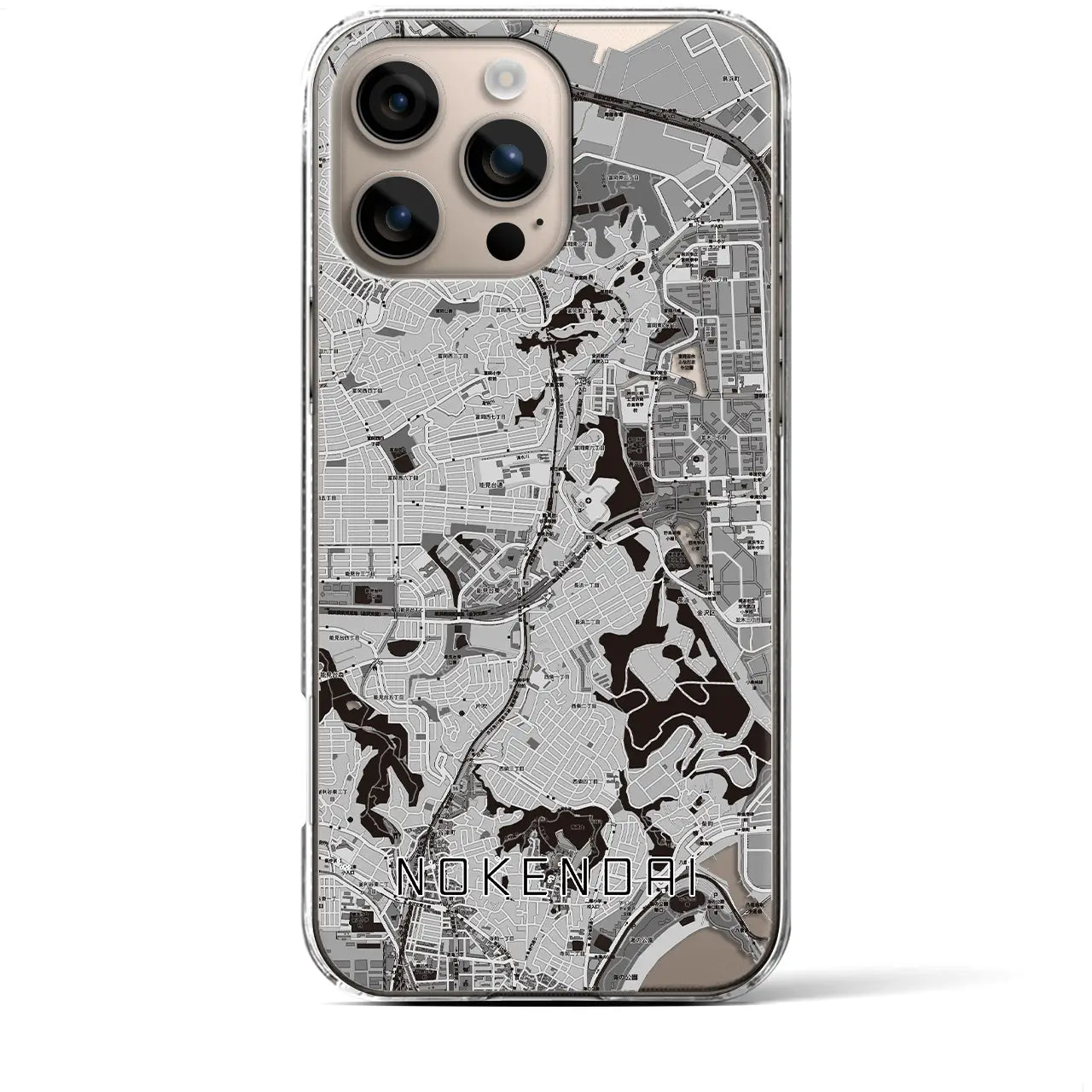 【能見台(神奈川県)】地図柄iPhoneケース(クリアタイプ)