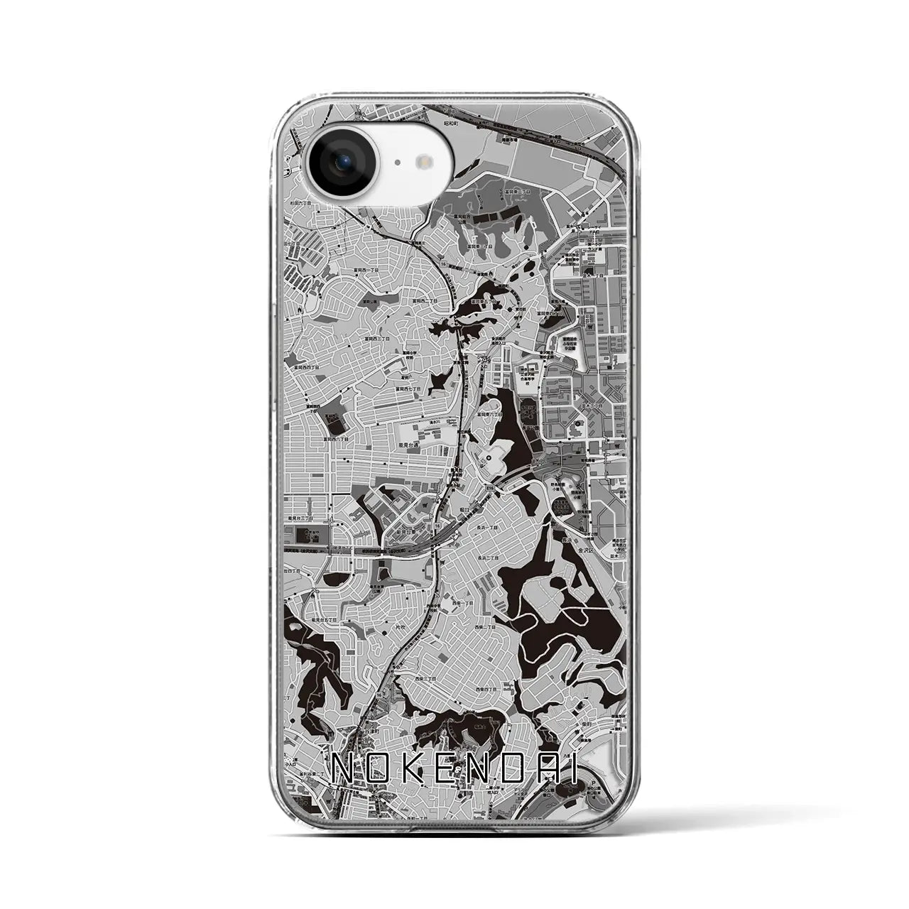 【能見台(神奈川県)】地図柄iPhoneケース(クリアタイプ)