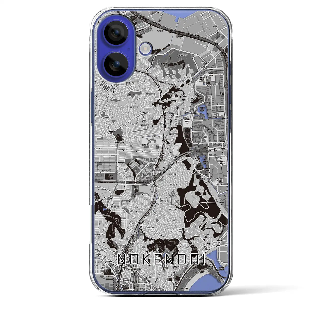 【能見台(神奈川県)】地図柄iPhoneケース(クリアタイプ)