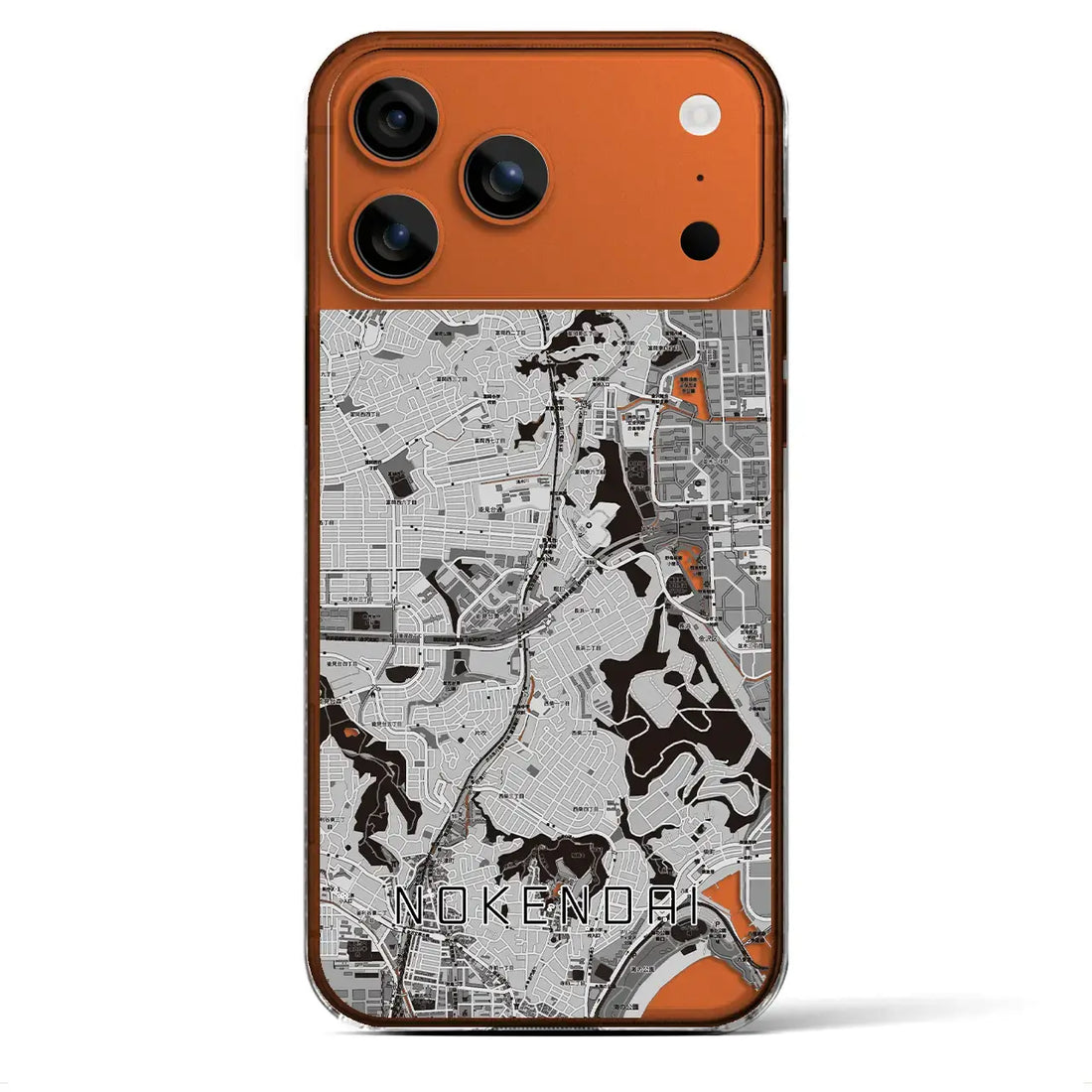 【能見台(神奈川県)】地図柄iPhoneケース(クリアタイプ)