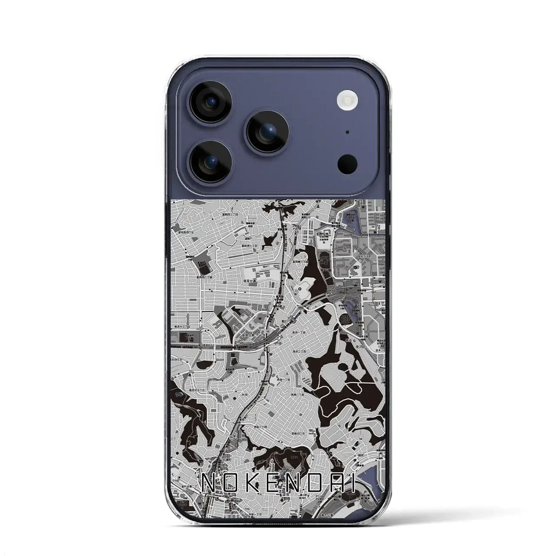 【能見台(神奈川県)】地図柄iPhoneケース(クリアタイプ)