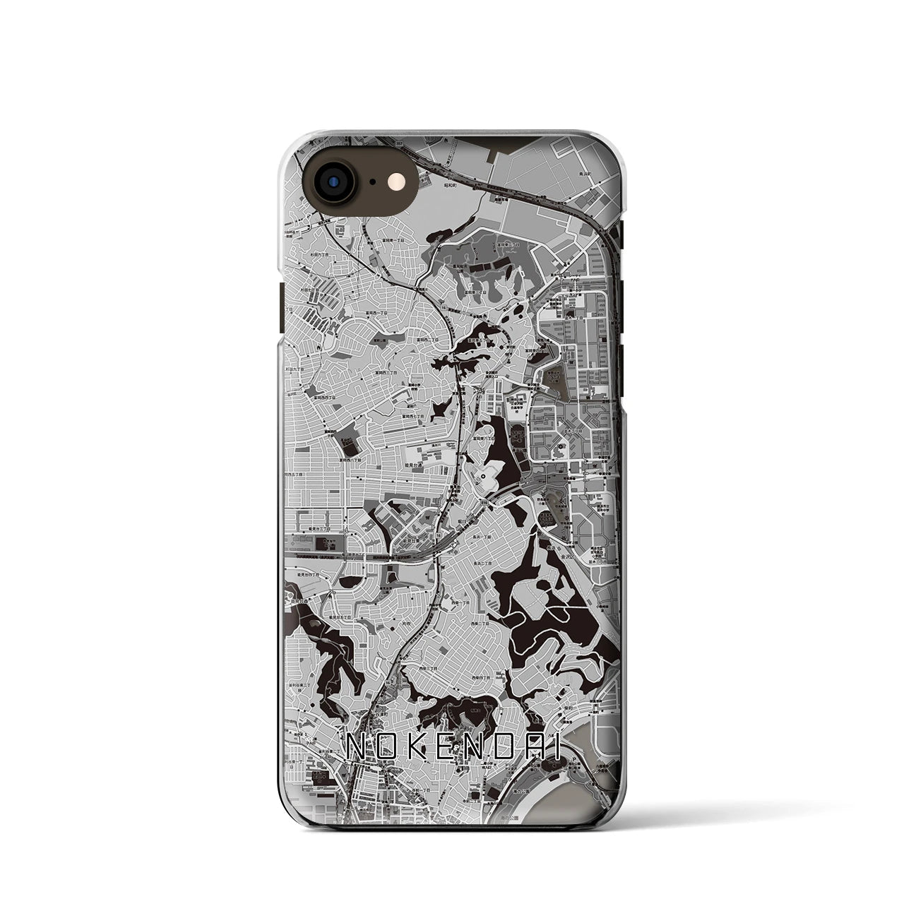 【能見台(神奈川県)】地図柄iPhoneケース(クリアタイプ)