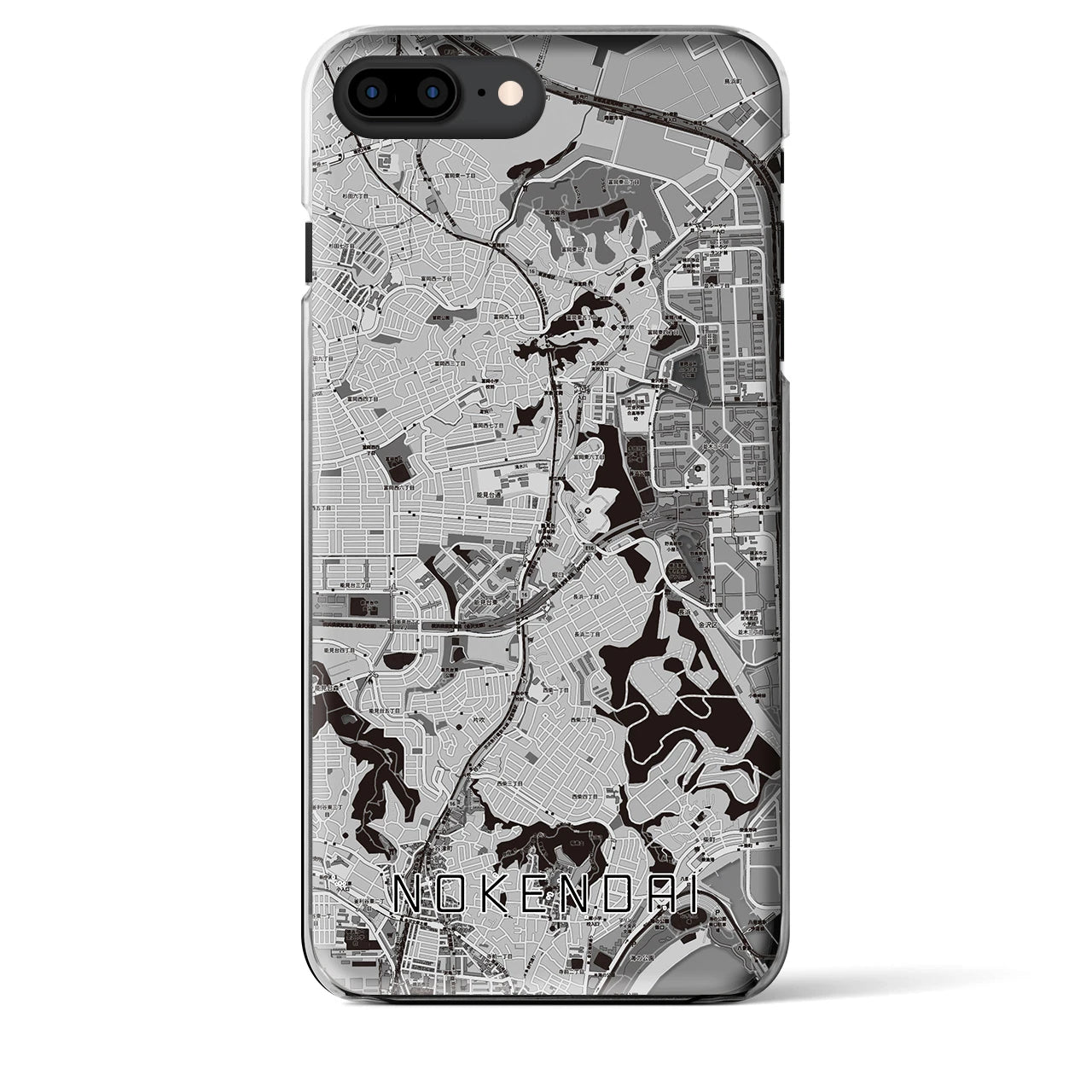 【能見台(神奈川県)】地図柄iPhoneケース(クリアタイプ)