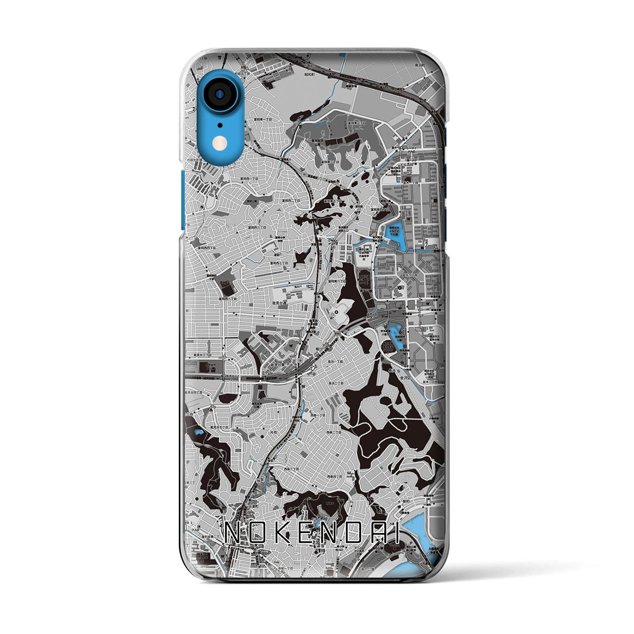 【能見台(神奈川県)】地図柄iPhoneケース(クリアタイプ)