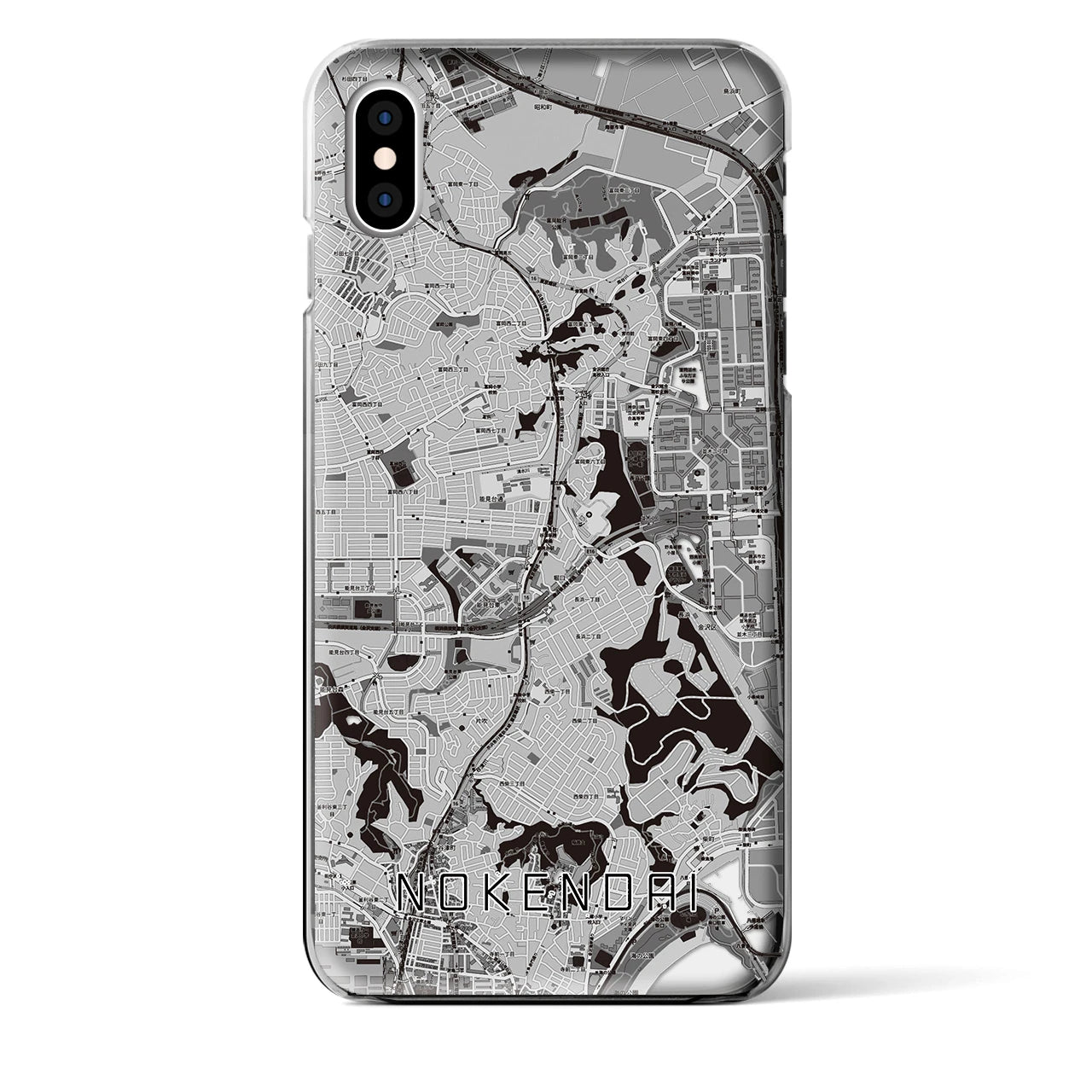 【能見台(神奈川県)】地図柄iPhoneケース(クリアタイプ)