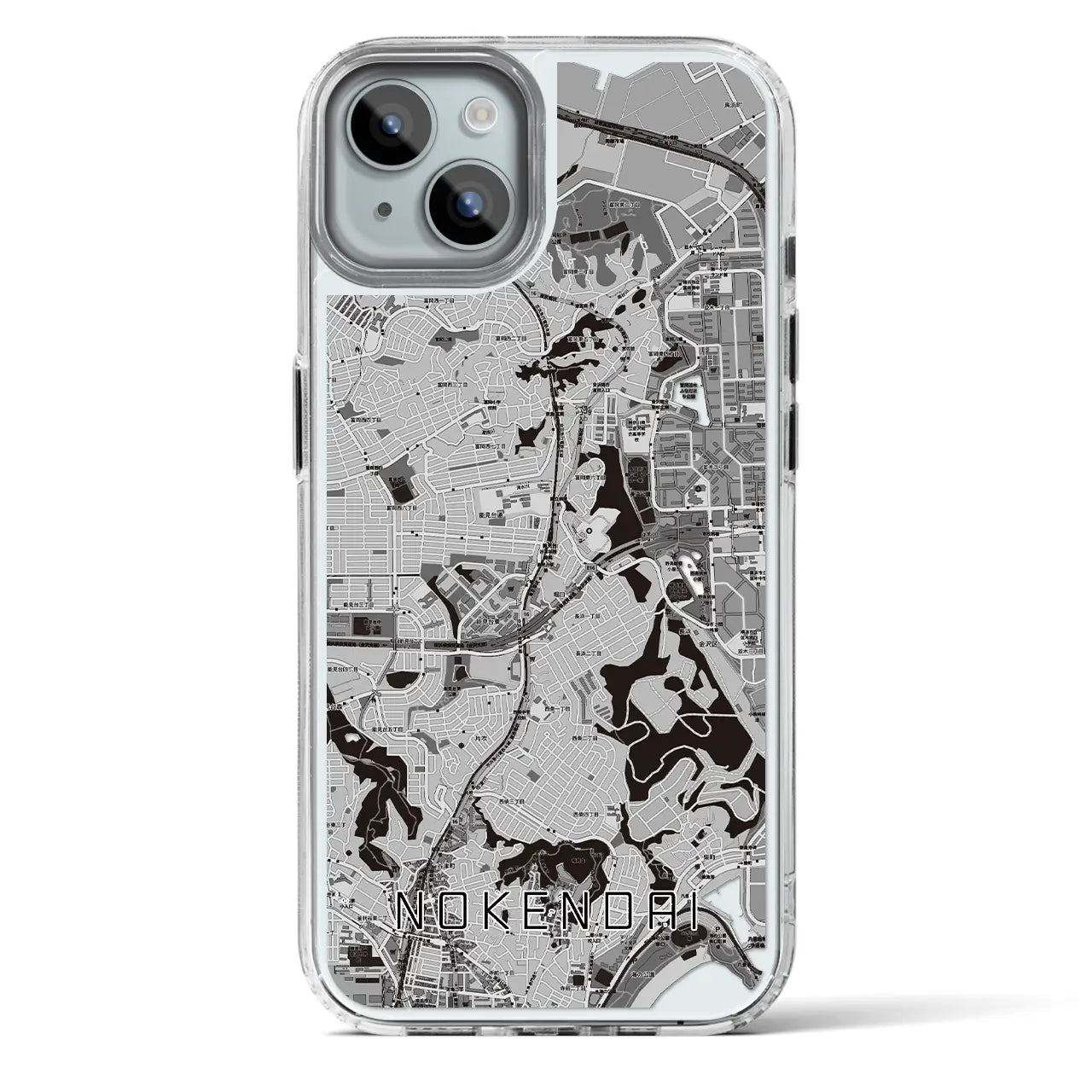 【能見台(神奈川県)】地図柄iPhoneケース(MagSafeタイプ)