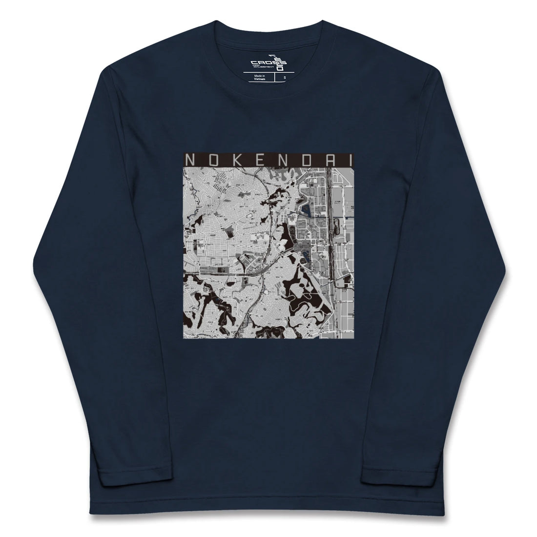 【能見台(神奈川県)】地図柄ロングスリーブTシャツ