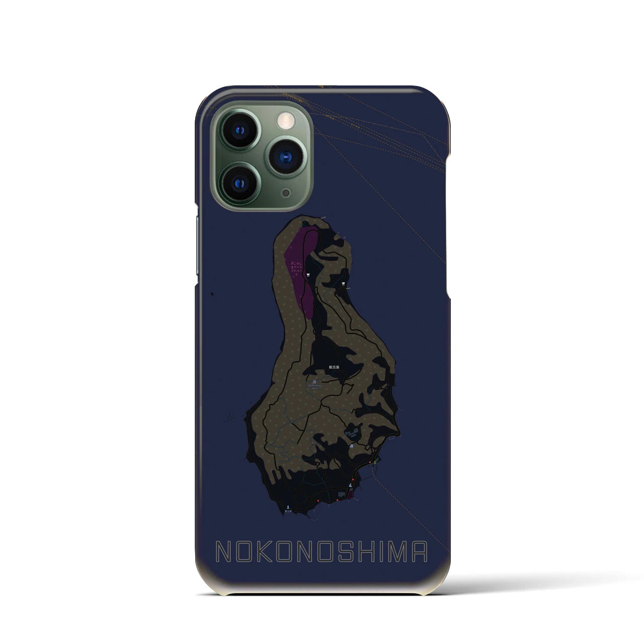 【能古島(福岡県)】地図柄iPhoneケース(バックカバータイプ)