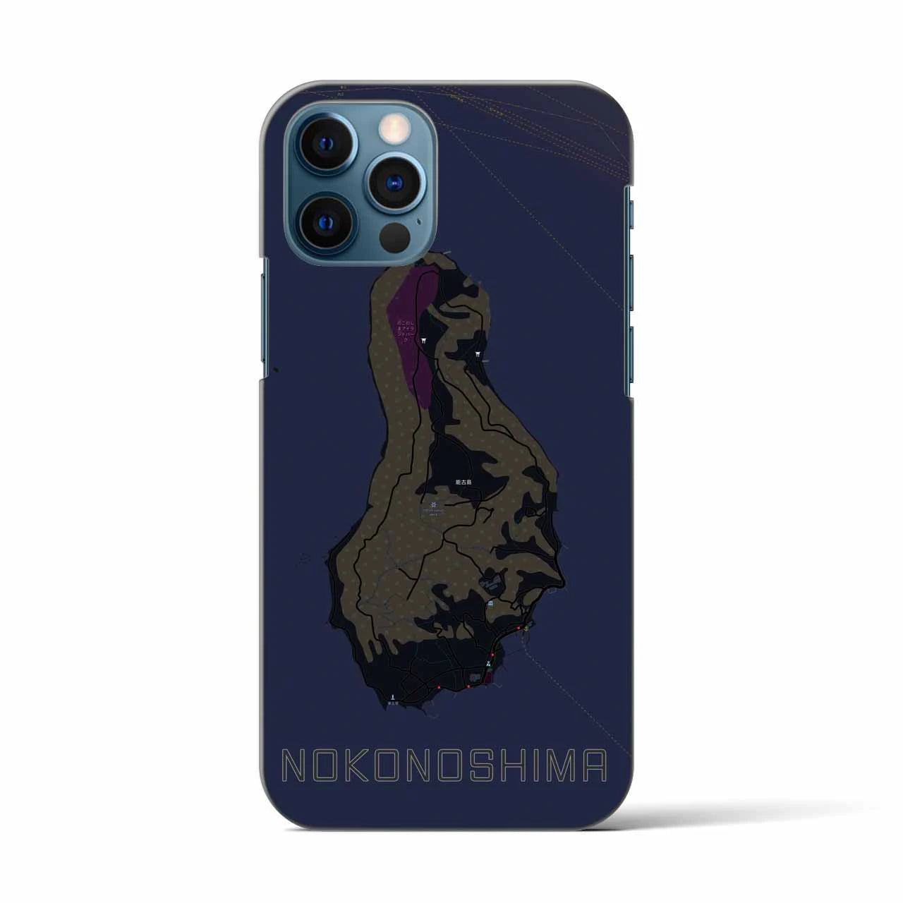 【能古島(福岡県)】地図柄iPhoneケース(バックカバータイプ)