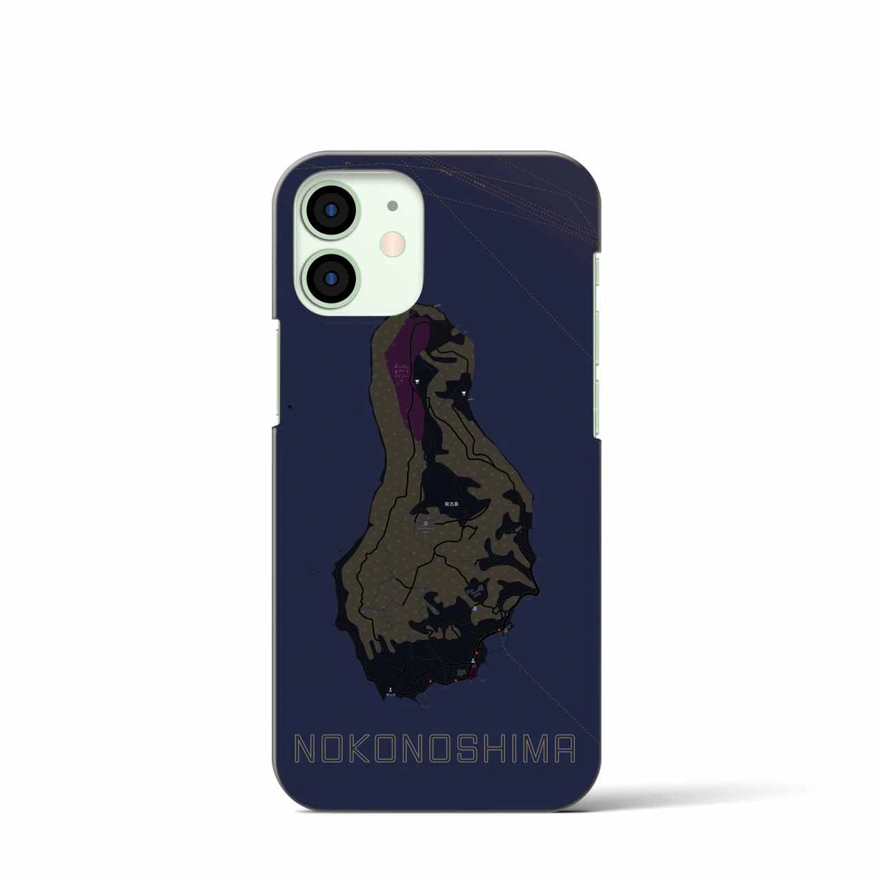 【能古島(福岡県)】地図柄iPhoneケース(バックカバータイプ)