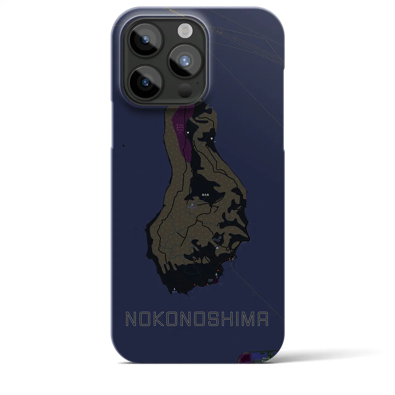 【能古島(福岡県)】地図柄iPhoneケース(バックカバータイプ)