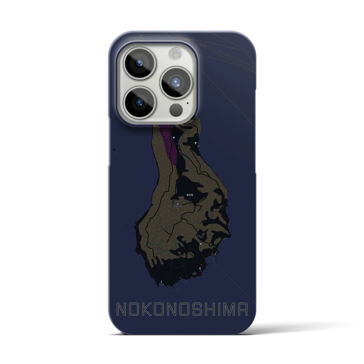 【能古島(福岡県)】地図柄iPhoneケース(バックカバータイプ)