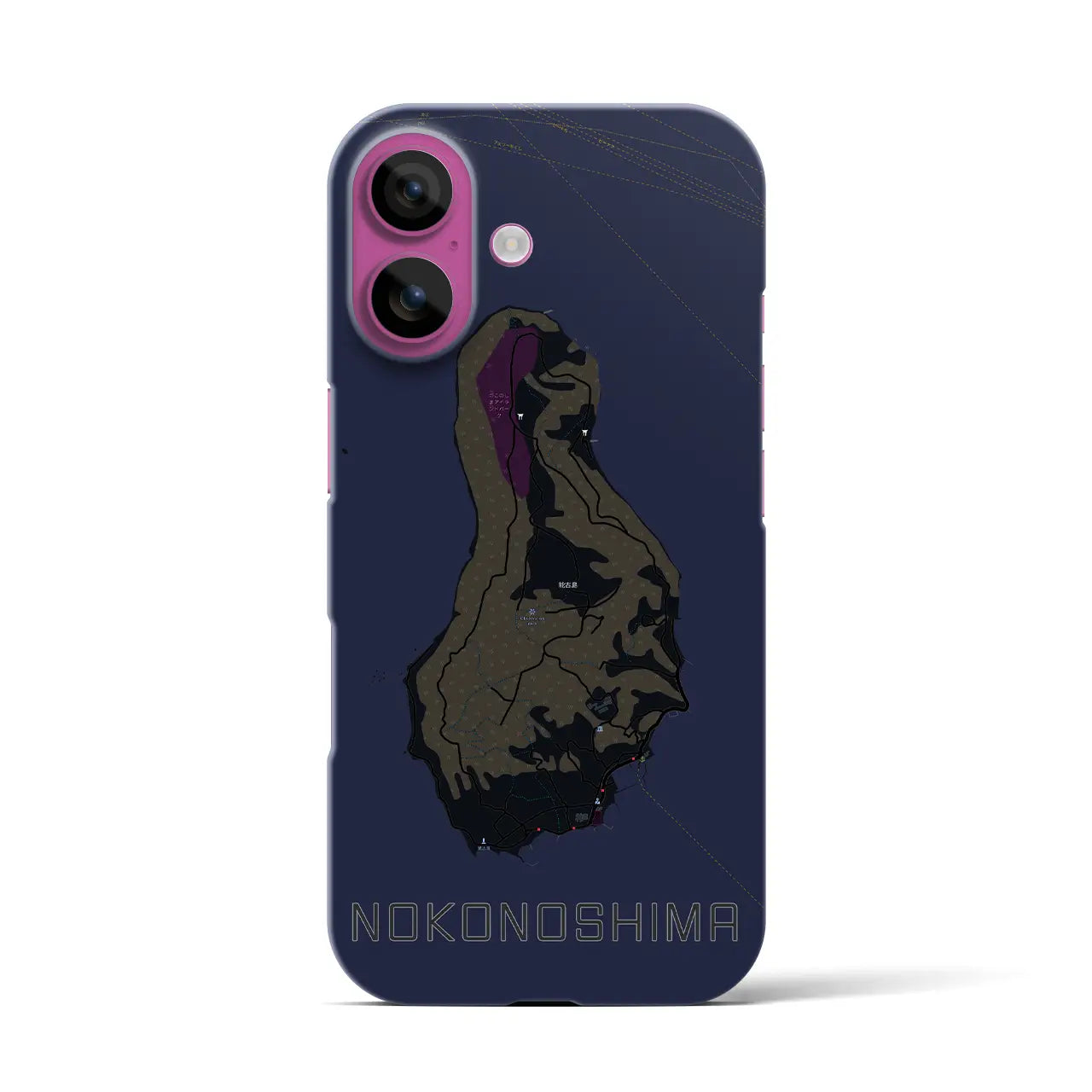【能古島(福岡県)】地図柄iPhoneケース(バックカバータイプ)