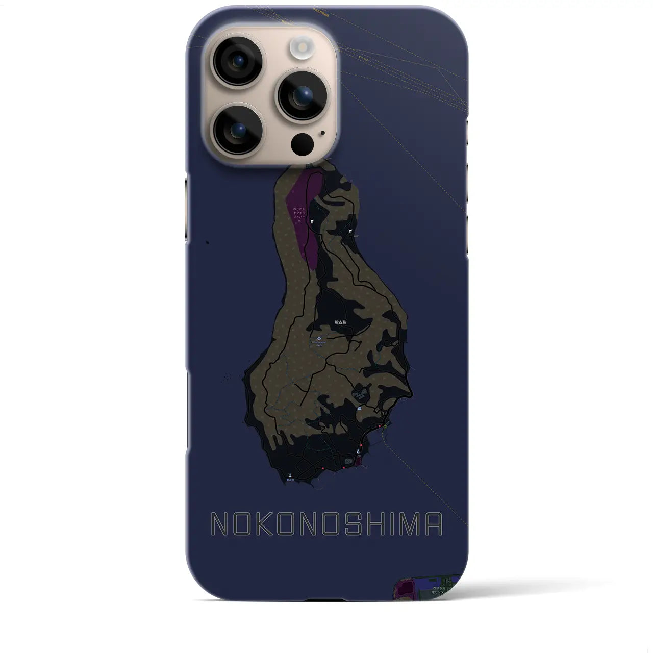 【能古島(福岡県)】地図柄iPhoneケース(バックカバータイプ)