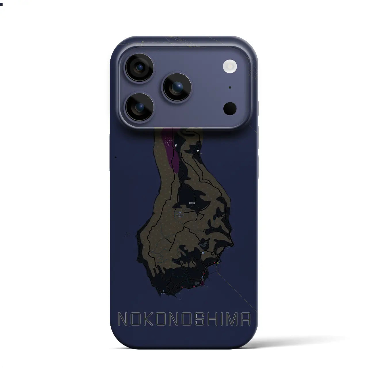 【能古島(福岡県)】地図柄iPhoneケース(バックカバータイプ)