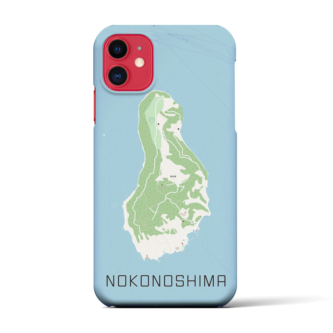 【能古島(福岡県)】地図柄iPhoneケース(バックカバータイプ)