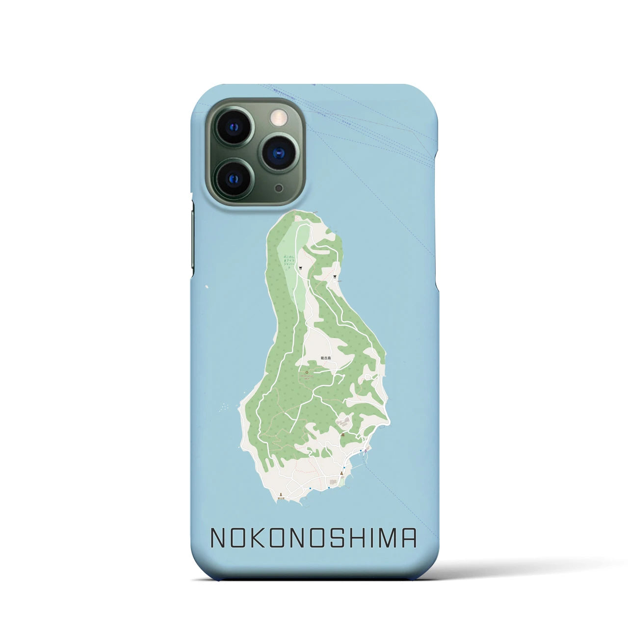 【能古島(福岡県)】地図柄iPhoneケース(バックカバータイプ)