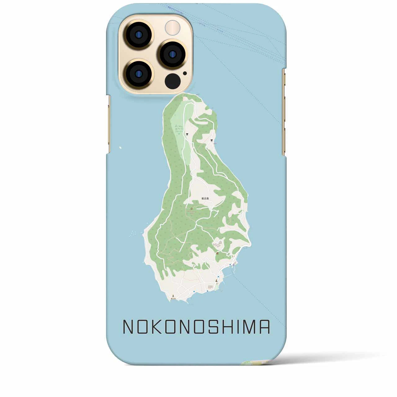 【能古島(福岡県)】地図柄iPhoneケース(バックカバータイプ)