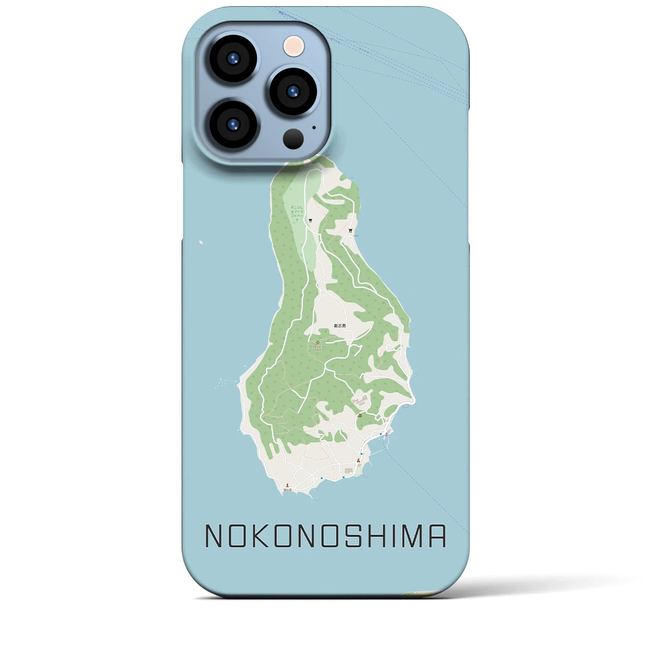 【能古島(福岡県)】地図柄iPhoneケース(バックカバータイプ)