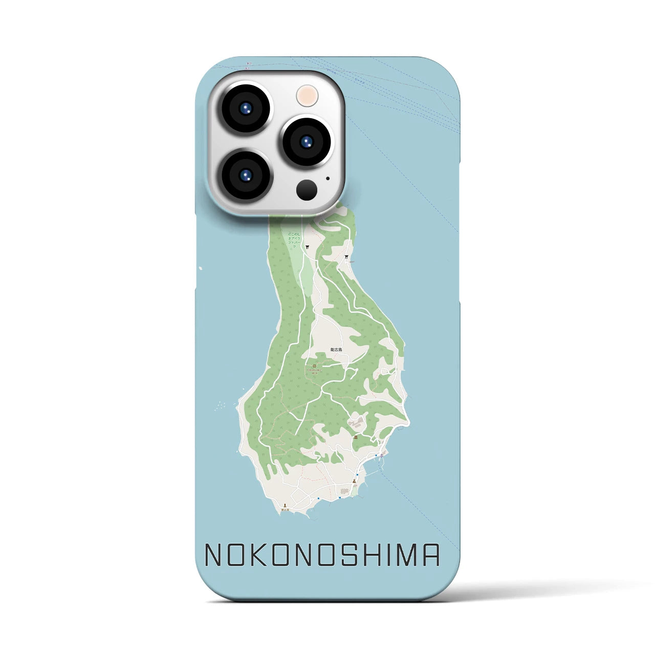 【能古島(福岡県)】地図柄iPhoneケース(バックカバータイプ)