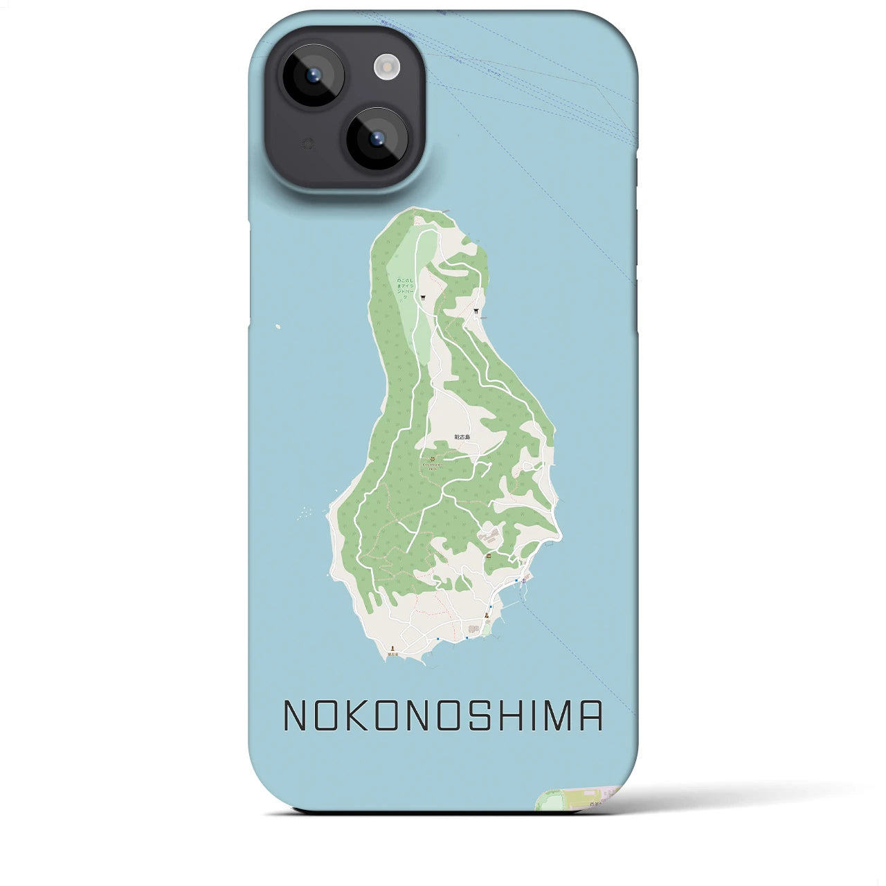 【能古島(福岡県)】地図柄iPhoneケース(バックカバータイプ)