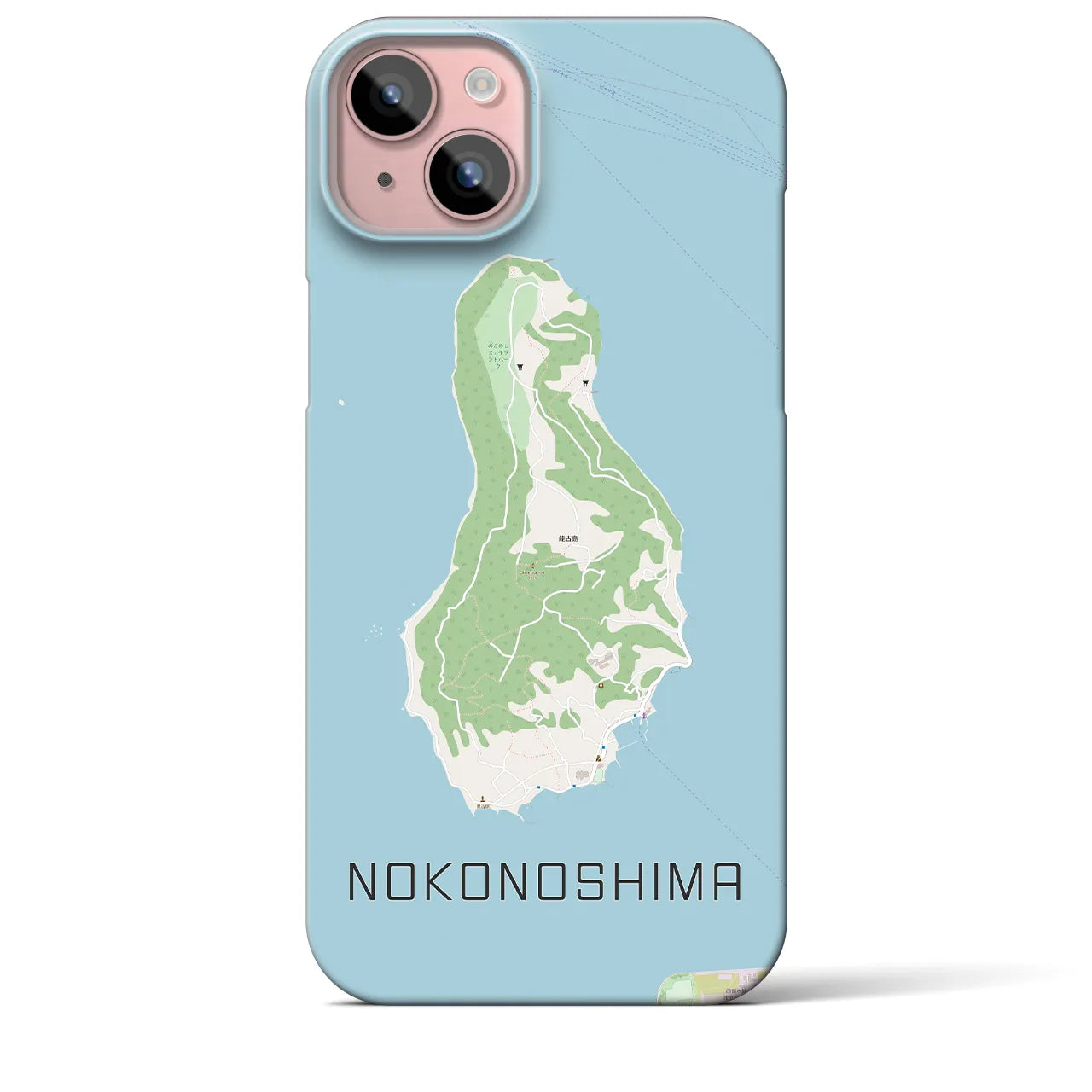 【能古島(福岡県)】地図柄iPhoneケース(バックカバータイプ)