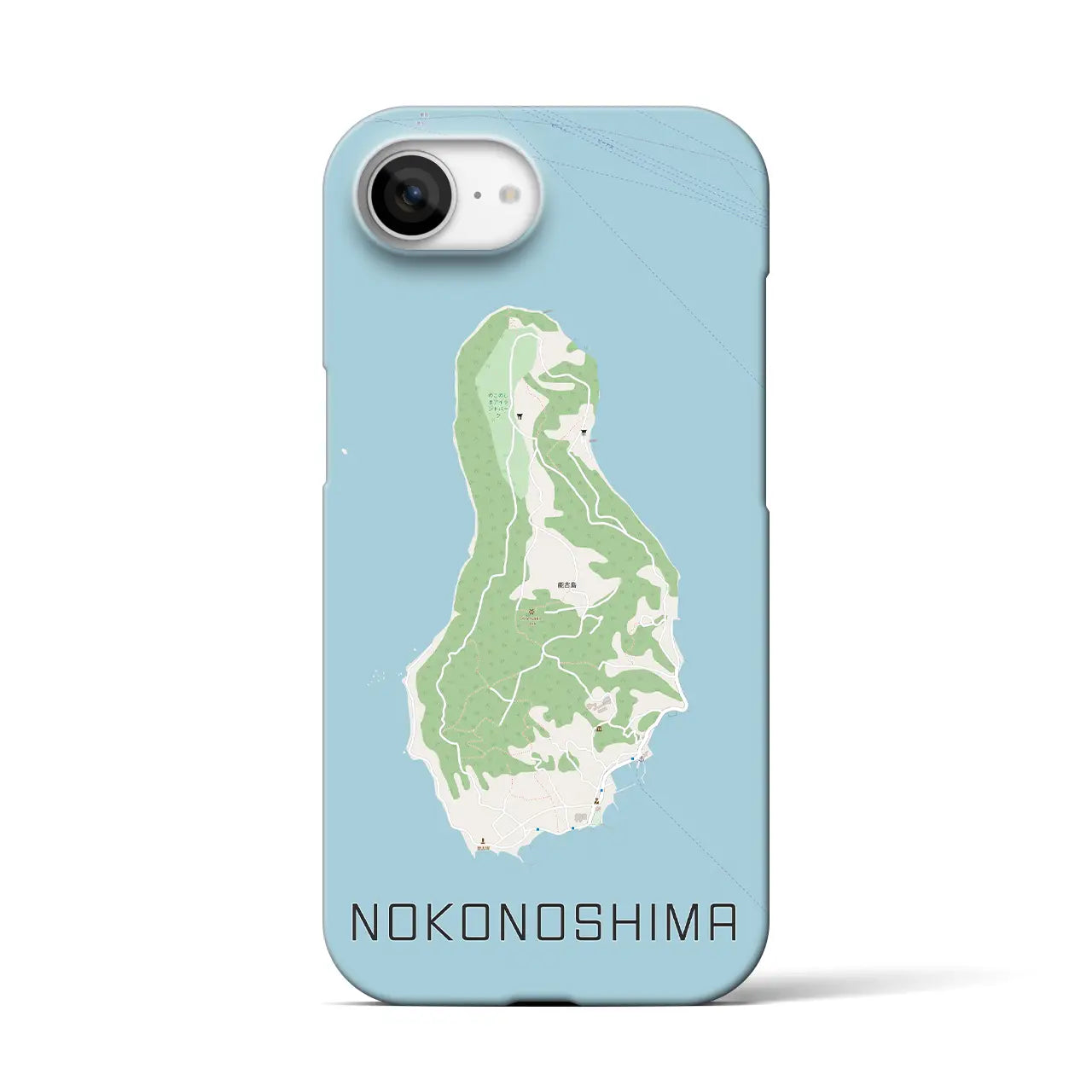 【能古島(福岡県)】地図柄iPhoneケース(バックカバータイプ)