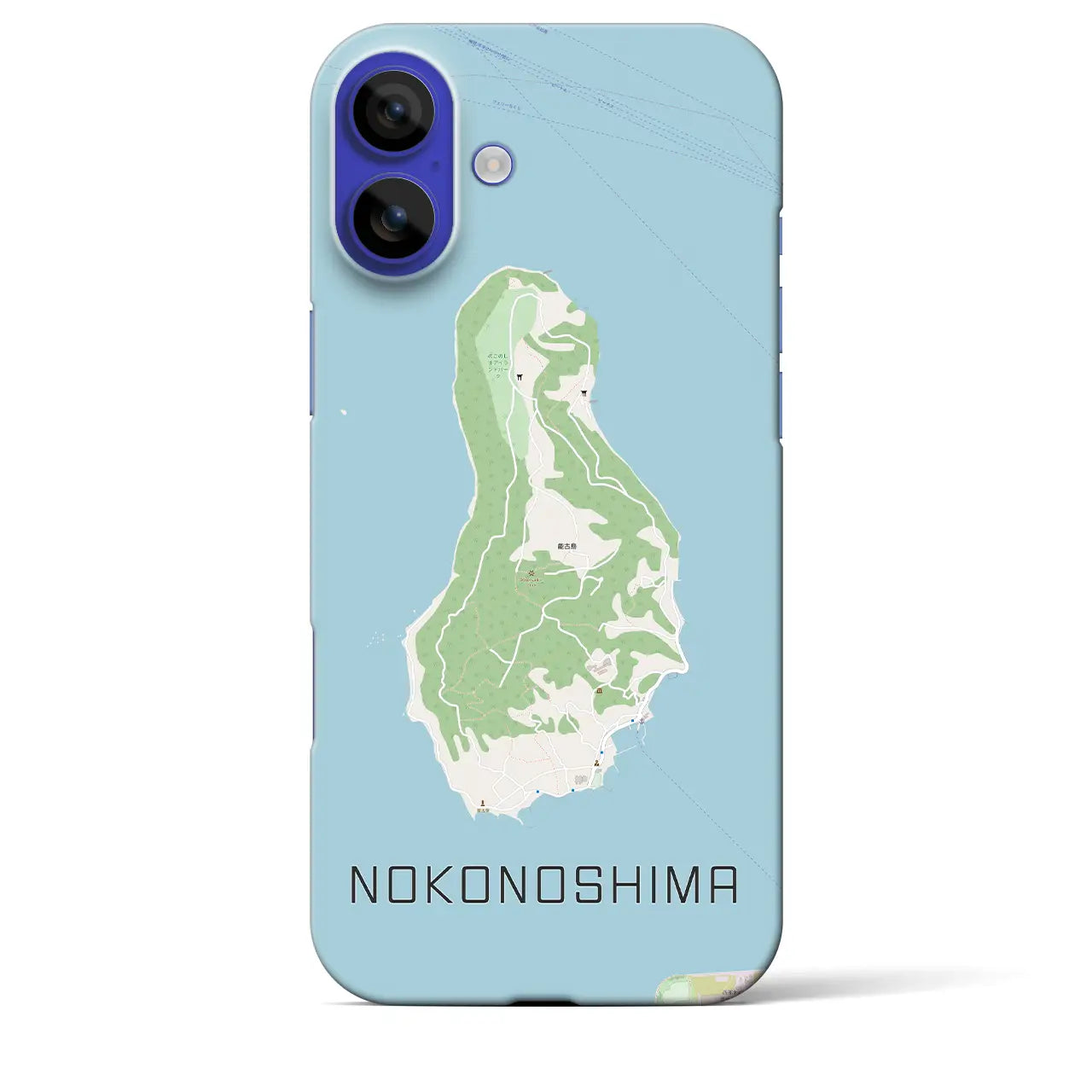 【能古島(福岡県)】地図柄iPhoneケース(バックカバータイプ)ナチュラル・iPhone 16 Pro Max 用