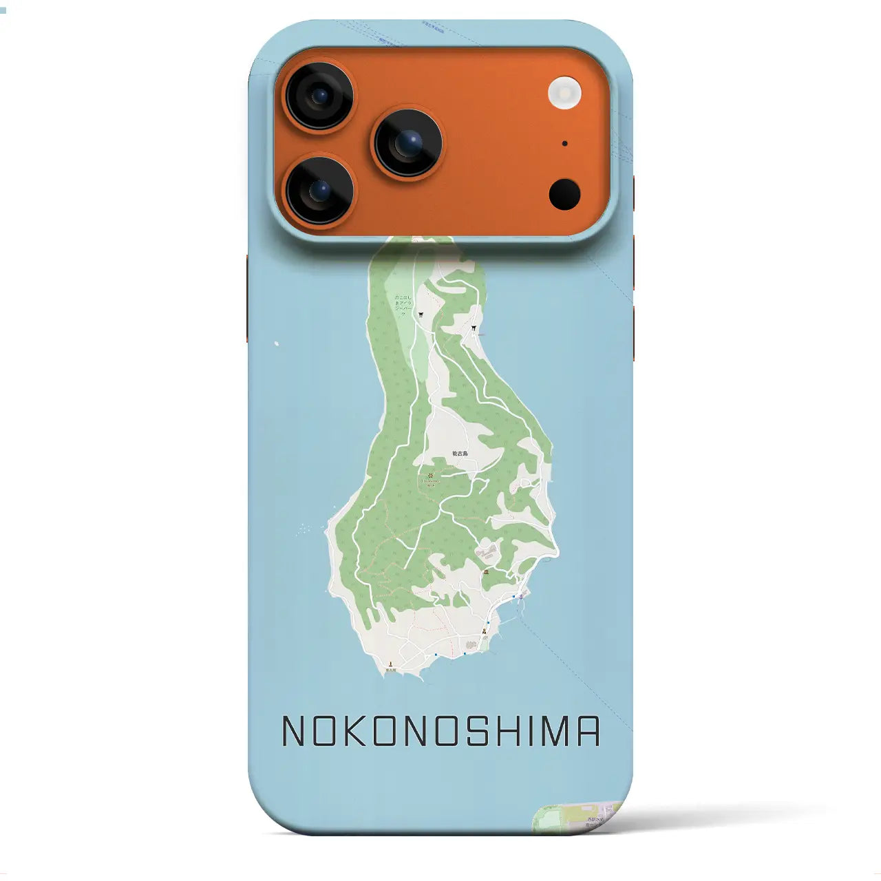 【能古島(福岡県)】地図柄iPhoneケース(バックカバータイプ)ナチュラル・iPhone 17 Pro Max 用