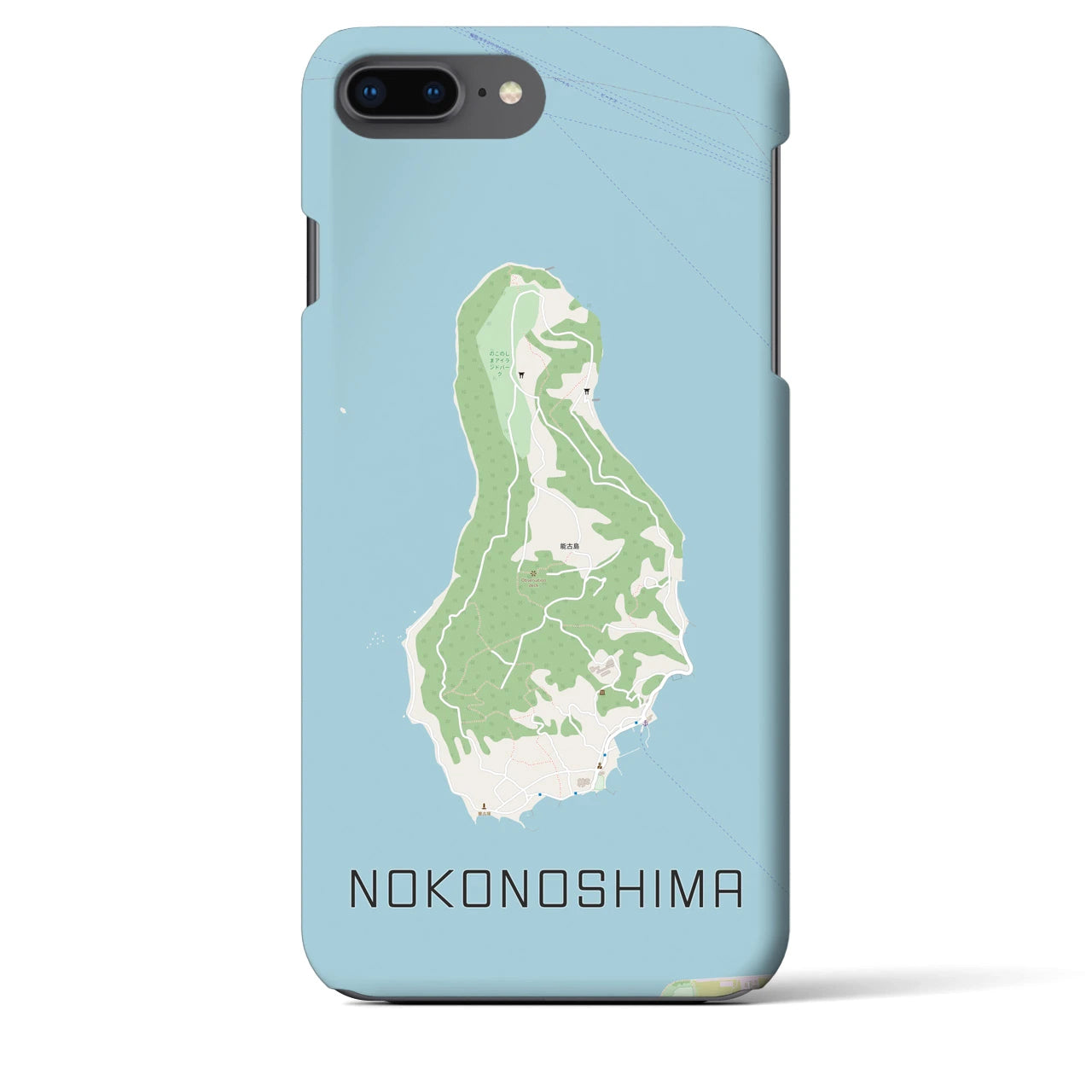 【能古島(福岡県)】地図柄iPhoneケース(バックカバータイプ)