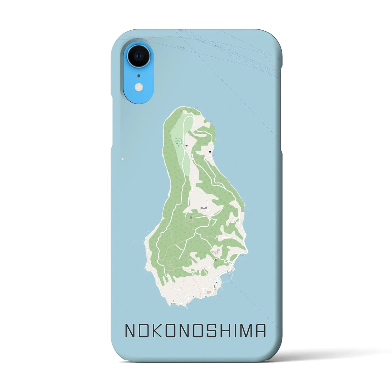 【能古島(福岡県)】地図柄iPhoneケース(バックカバータイプ)