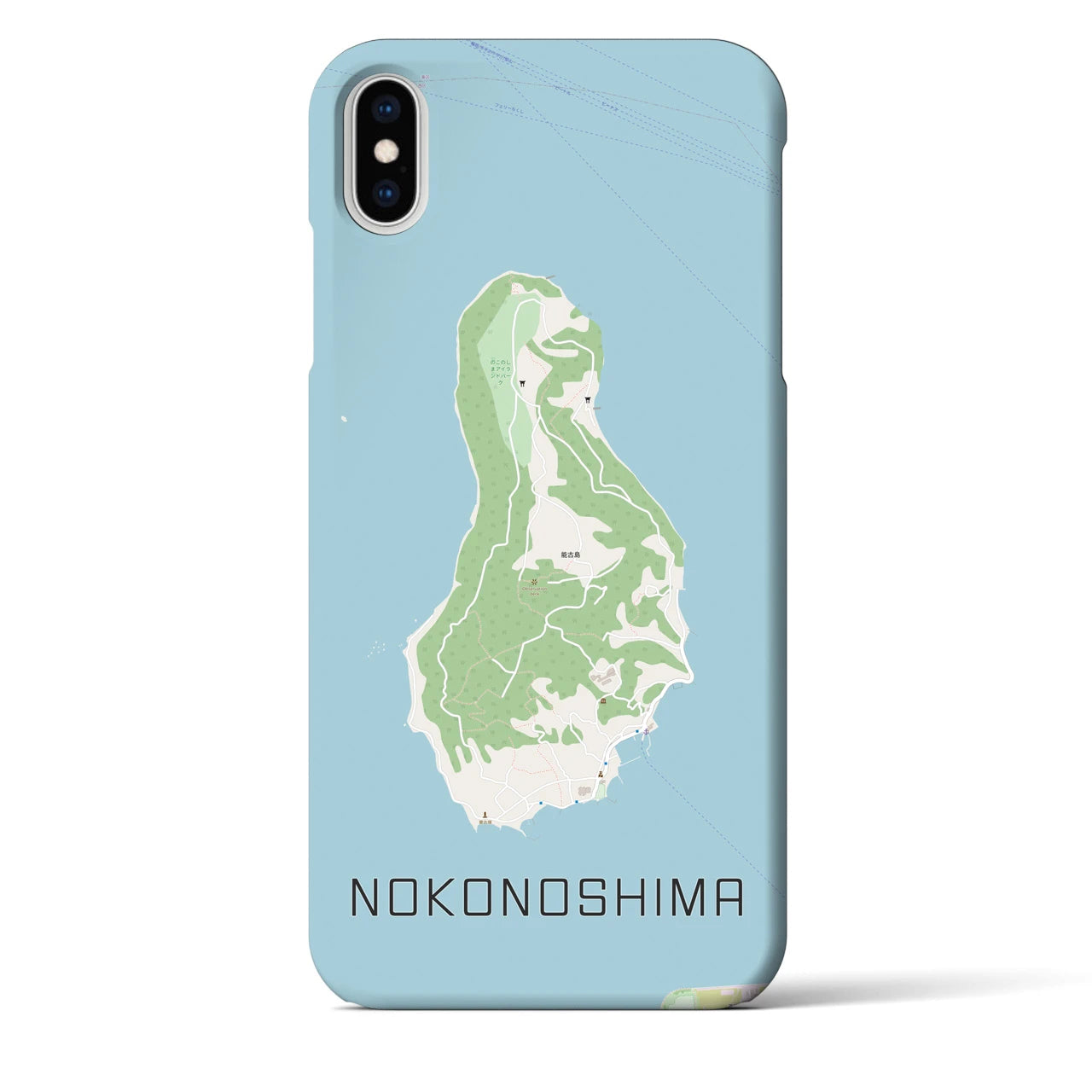 【能古島(福岡県)】地図柄iPhoneケース(バックカバータイプ)