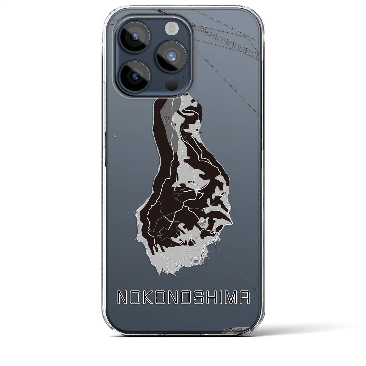 【能古島(福岡県)】地図柄iPhoneケース(クリアタイプ)